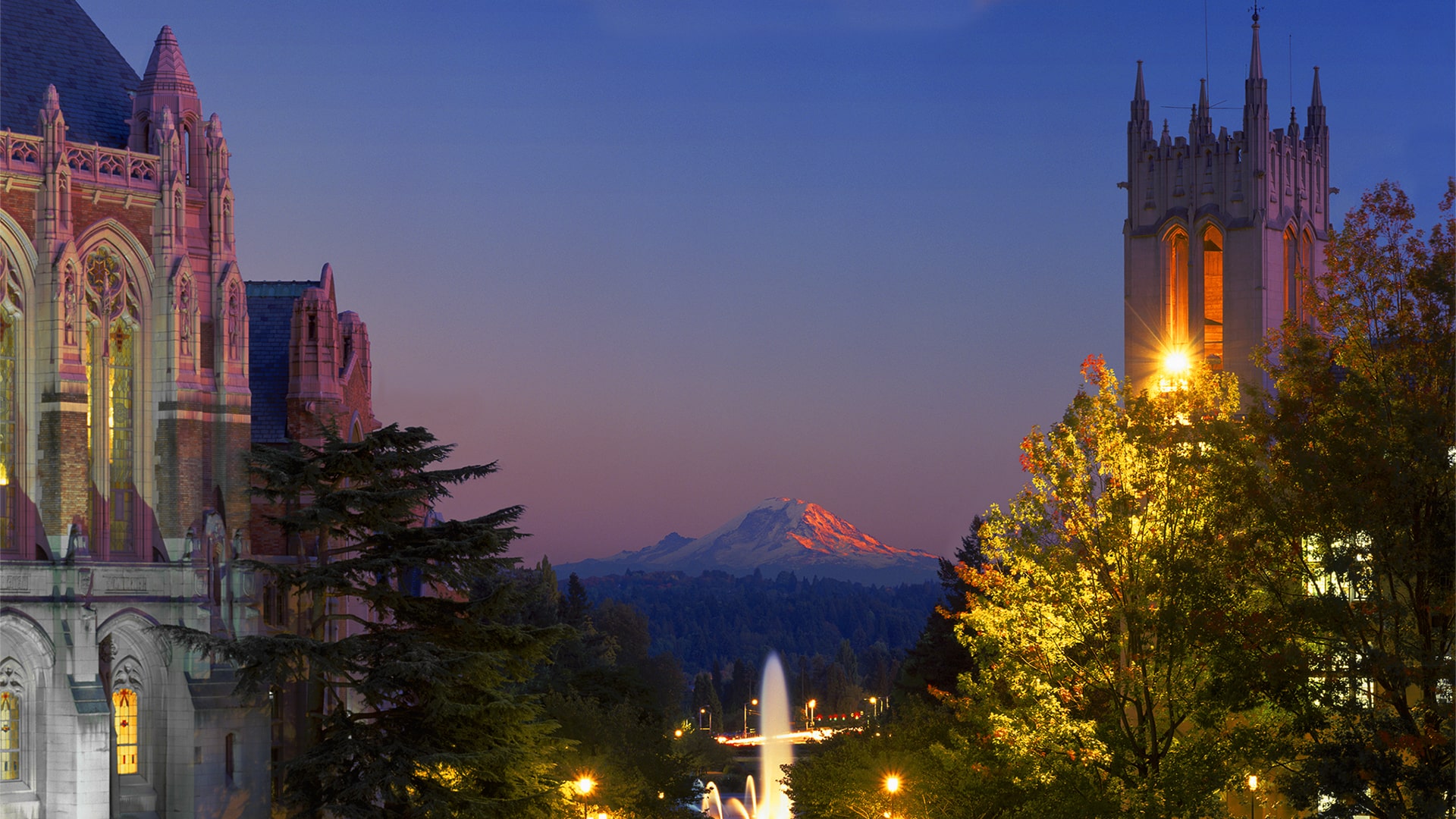Sunset on UW campus