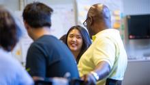 TEP students participate in caucusing in Miller Hall